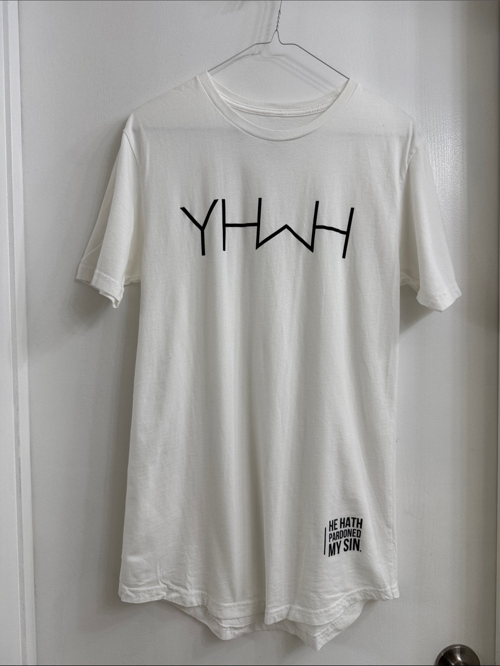 YHWH Swoop Tee (White)